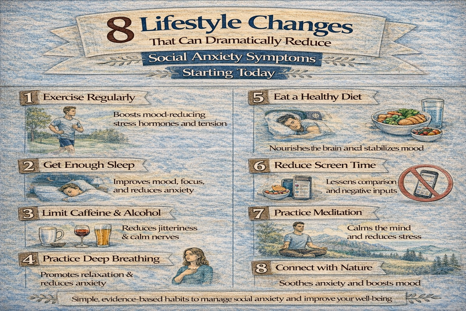 8 lifestyle changes to reduce social anxiety symptoms naturally